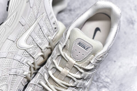 Nike P-6000 Light Beige Off White Silver Black Running Shoe (BS-59680)