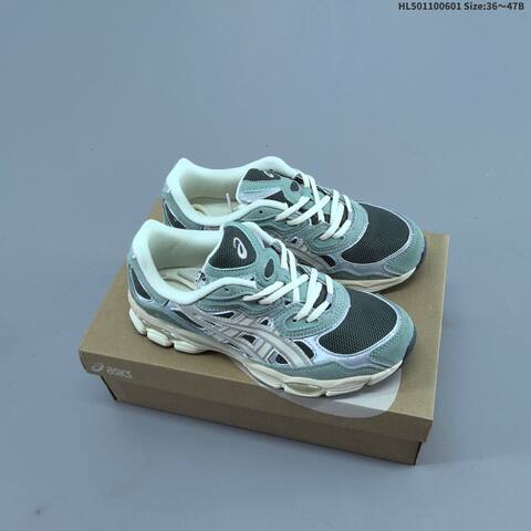 ASICS GEL-NYC Black Silver Dark Green Cream EU 36-47 Running Shoe Running Sneakers - Unisex (BS-68774)