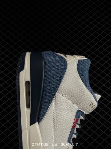 Air Jordan 3 Retro White Navy AIR JORDAN 3 Aj3 Lifestyle (BS-78975)