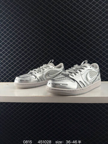 Jordan Air Jordan 1 Low Method Of Make V3 Metallic Silver Light Grey EU 36-46 Sneaker - Unisex (BS-80916)