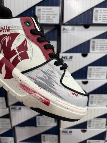MLB Chunky Liner White Burgundy Black Pink Grey Skate Shoe Skate Sneakers (BS-86948)