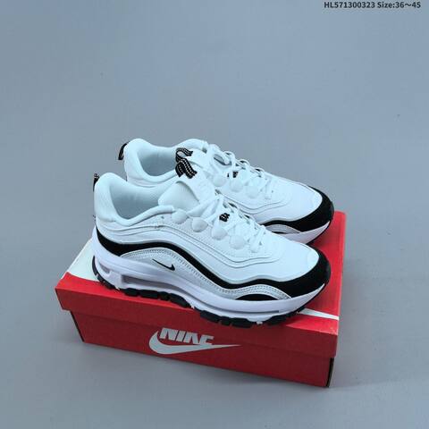 Nike Air Max 97 White Black Blue EU 36-45 Running Shoe - Unisex (BS-61177)