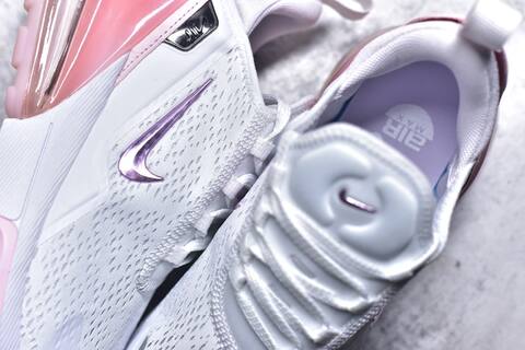 Nike Air Max 270 Premium IO9884-111 White Light Pink Metallic Purple Running Shoe (BS-59817)