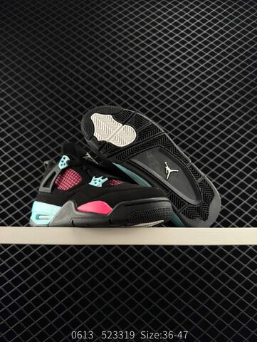 Jordan Air Jordan 4 Retro Black Pink Light Blue EU 36-47 Basketball Shoe - Unisex (BS-81212)