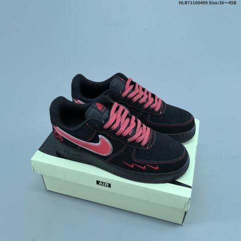 Nike Air Force 1 07 LV8 Black Red White Green EU 36-45 Sneaker - Unisex (BS-60864)