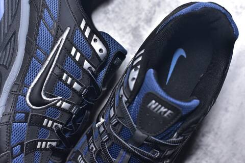 Nike P-6000 Black Blue Silver Grey Running Shoe (BS-59647)