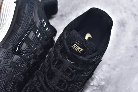 Nike P-6000 Black Gold White Gum Brown Running Shoe (BS-59661)