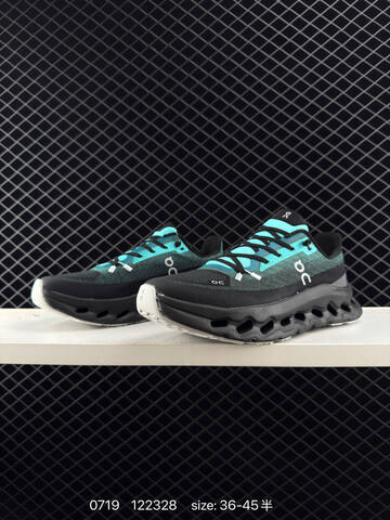 On Cloudtilt Black Turquoise White EU 36-45 Running Shoe Running Sneakers - Unisex (BS-85526)
