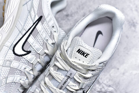Nike P-6000 White Grey Black Gum Running Shoe (BS-59681)
