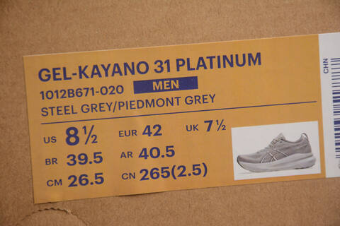 ASICS GEL-KAYANO 31 Dark Grey Light Grey EU 36-45 Running Shoe Running Sneakers - Unisex (BS-59566)