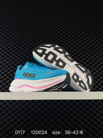 HOKA ONE ONE Bondi 9 Blue White Pink Black EU 36-43 Running Shoe Running Sneakers - Unisex (BS-86318)