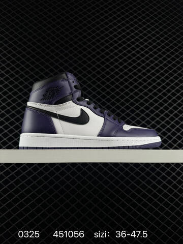 Jordan Air Jordan 1 High OG Court Purple White Black EU 36-47 5 Basketball Shoe - Unisex (BS-79611)