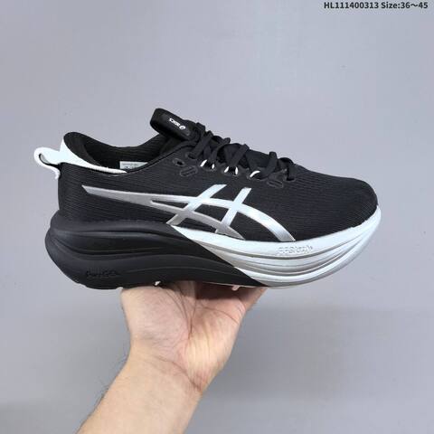 ASICS Gel Nimbus 27 Black Silver White EU 36-45 Running Shoe Running Sneakers - Unisex (BS-68996)