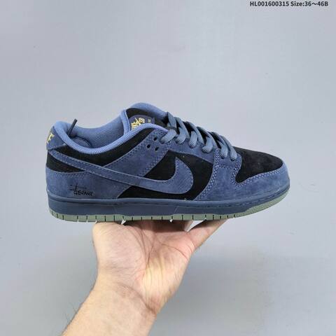 Nike SB Dunk Low Navy Blue Black Light Blue Olive Green EU 36-46 Skate Shoe - Unisex (BS-61302)