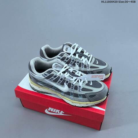 Nike P-6000 Grey Silver White Black EU 36-45 Running Shoe - Unisex (BS-60640)