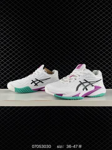 ASICS COURT FF 3 NOVAK White Black Purple Teal EU 36-47 Tennis Shoe Casual Sneakers - Unisex (BS-81785)