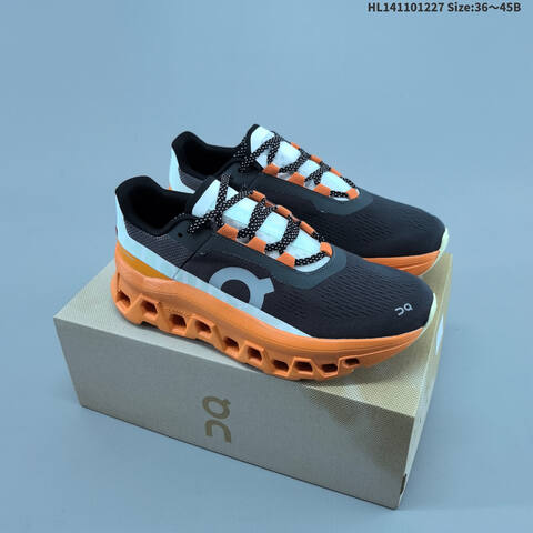 On Running Cloudmonster Paf Black Orange White EU 36-45 Running Shoe Running Sneakers - Unisex (BS-69728)