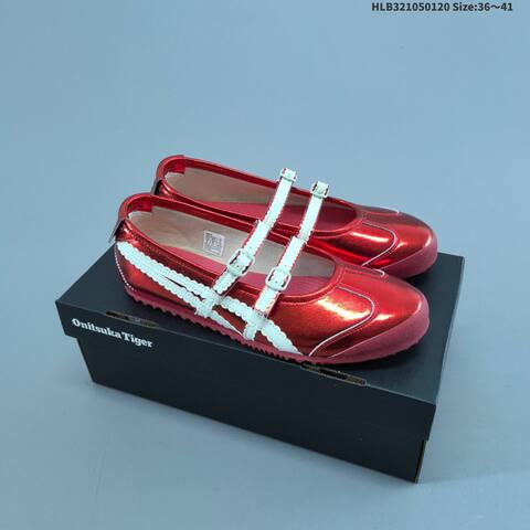 Onitsuka Tiger MEXICO TGRS 3 Metallic Red White EU 36-41 Sneaker Casual Sneakers - Unisex (BS-69052)