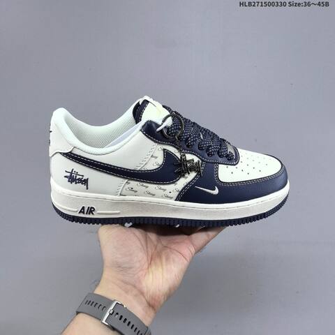 Nike Air Force 1 07 Low Stussy Off White Navy Blue EU 36-45 Sneaker - Unisex (BS-61033)