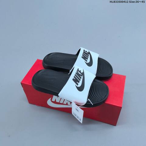 Nike Victori One Slide Black White Dark Purple Light Green EU 36-45 Slides - Unisex (BS-60801)