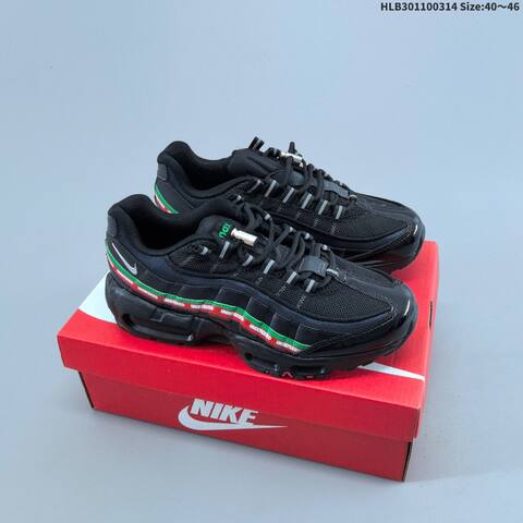 Nike Air Max 95 Black Green Red White EU 40-46 Running Shoe - Men's (BS-61328)