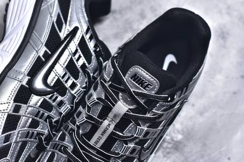 Nike P-6000 Black Silver White Running Shoe (BS-59659)