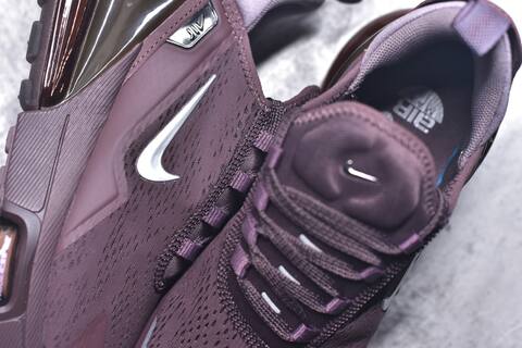 Nike Air Max 270 Premium IO9883-500 Plum Metallic Silver Dark Brown Running Shoe (BS-59819)