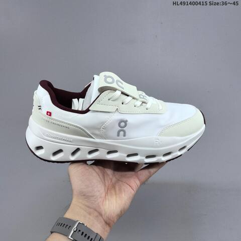 On Running THE ROGER Wildcard Cloud Tec White Off White Maroon EU 36-45 Running Shoe Running Sneakers - Unisex (BS-69607)