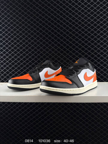 Jordan Air Jordan 1 Low Black White Orange Sail EU 40-46 Sneaker - Men's (BS-80917)