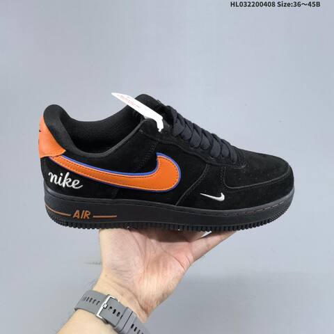 Nike Air Force 1 Low Black Orange Blue White EU 36-45 Sneaker - Unisex (BS-60872)