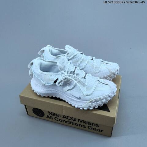 Nike ACG Mountain Fly Low GTX SE White Grey Black Orange Olive EU 36-45 Trail Shoe - Unisex (BS-61191)