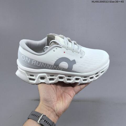 On Cloudmonster White Light Gray EU 36-45 Running Shoe Running Sneakers - Unisex (BS-69557)