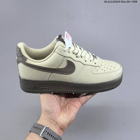 Nike Air Force 1 07 Light Beige Dark Brown EU 36-45 Skate Shoe - Unisex (BS-61140)