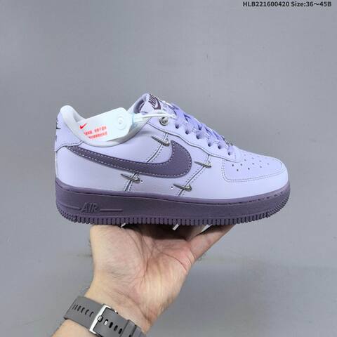 Nike Air Force 1 07 Light Purple Dark Purple Silver EU 36-45 Sneaker - Unisex (BS-60621)