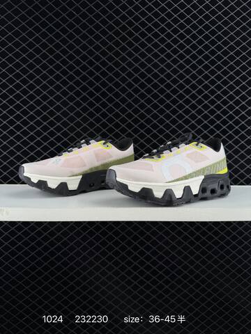 On Running Cloudmonster Hyper 3 Pale Pink Black Neon Yellow White EU 36-45 Running Shoe Running Sneakers - Unisex (BS-85479)