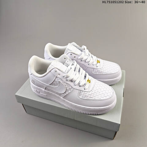 Nike Air Force 1 07 White Gold EU 36-40 Sneaker - Unisex (BS-62894)