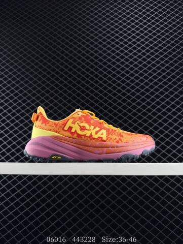HOKA Speedgoat 6 Orange Yellow Pink Dark Gray EU 36-46 Trail Shoe Trail Running Sneakers - Unisex (BS-86598)