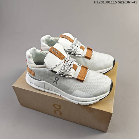 On Cloudnova White Tan Black EU 36-45 Running Shoe Running Sneakers - Unisex (BS-69815)