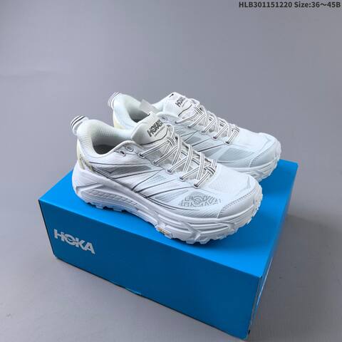 HOKA ONE ONE Mafate Speed 2 Low White Light Grey Cream EU 36-45 Trail Shoe Trail Running Sneakers - Unisex (BS-69425)