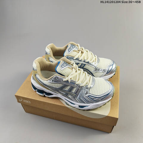 ASICS Gel-Kayano 14 Cream Silver Blue EU 36-45 Running Shoe Running Sneakers - Unisex (BS-69182)