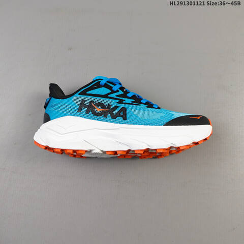 HOKA ONE ONE Challenger 8 Blue Black White Orange EU 36-45 Trail Shoe Trail Running Sneakers - Unisex (BS-69457)