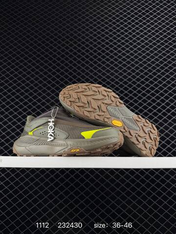 HOKA ONE ONE Project Transport Olive Brown Neon Yellow EU 36-46 Trail Shoe Trail Running Sneakers - Unisex (BS-86393)