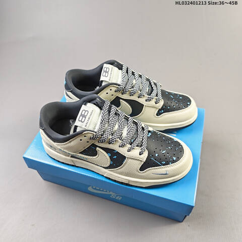Nike SB Dunk Low Retro DIY Beige Black White EU 36-45 Skate Shoe - Unisex (BS-62725)
