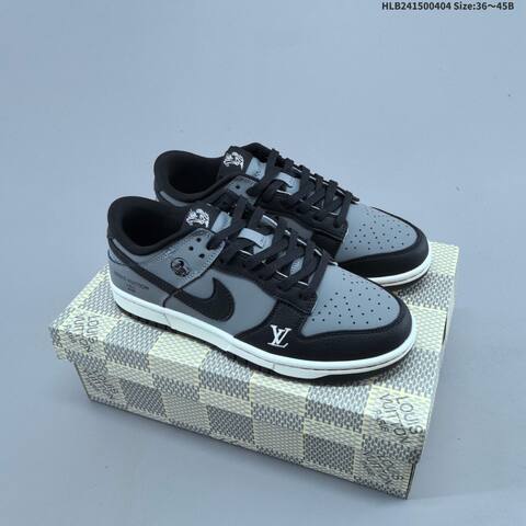 Nike Dunk SB Low Grey Black White EU 36-45 Skate Shoe - Unisex (BS-60939)