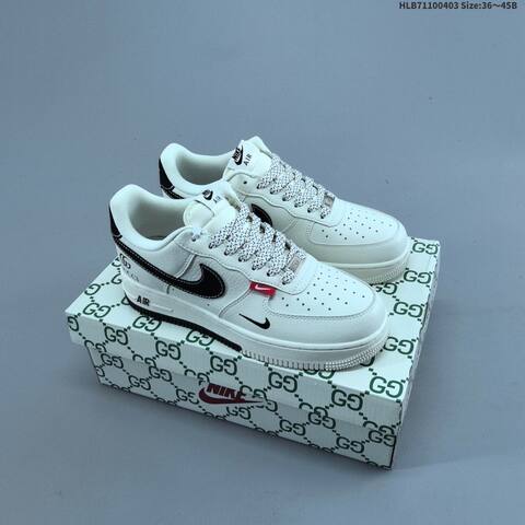 Nike Air Force 1 07 LV8 Off White Black Light Blue EU 36-45 Sneaker - Unisex (BS-60961)