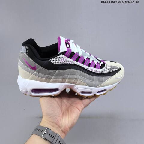 Nike Air Max 95 TT HF7545-100 White Grey Black Purple Beige EU 36-48 Running Shoe - Unisex (BS-60474)