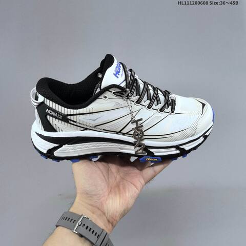 HOKA ONE ONE Mafate Speed 2 White Black Blue EU 36-45 Trail Shoe Trail Running Sneakers - Unisex (BS-69335)