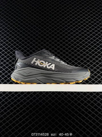 HOKA ONE ONE Challenger 8 Dark Grey Black Yellow EU 40-45 Trail Shoe Trail Running Sneakers - Men's (BS-86133)