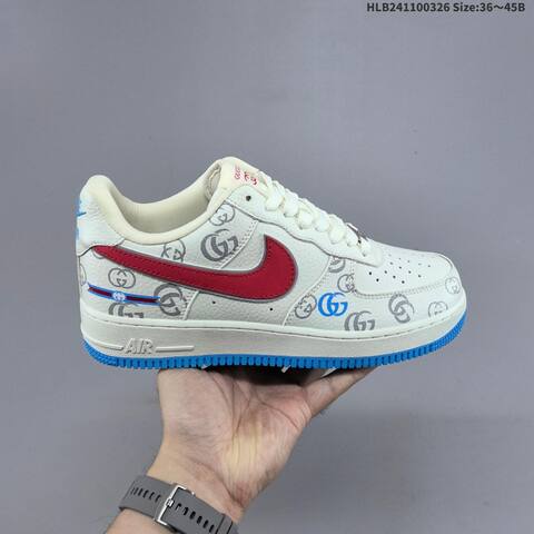 Nike Air Force 1 07 Low Off White Red Blue Black EU 36-45 Sneaker - Unisex (BS-61121)