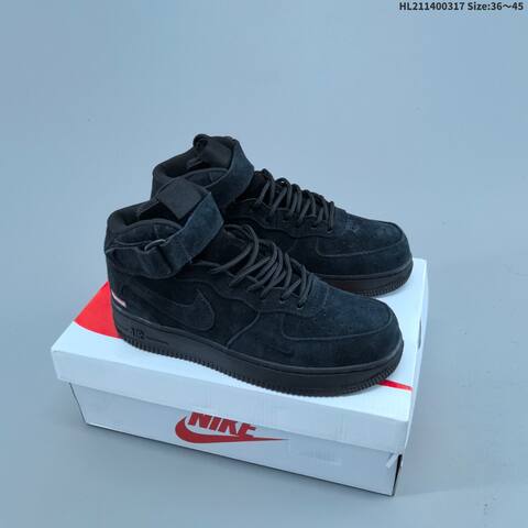 Nike Air Force 1 07 Mid Black Olive Green EU 36-45 Sneaker - Unisex (BS-61283)